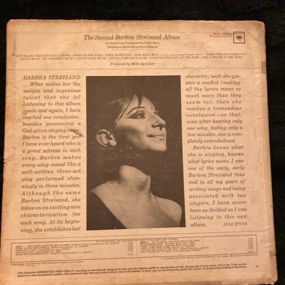 Vintage The Second Barbra Streisand Album - Picture 2 of 3